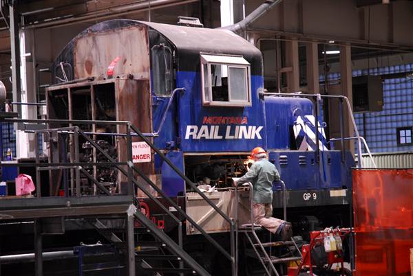 Montana Rail Link: Livingston Rail Yard (1/14/2009 - Credits: John Ansotegui)