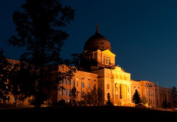 Helena - Exterior of the State Capitol building at night, Helena (6/16/2013 - Credits: Montana Office of Tourism and Business Development - Webdam)