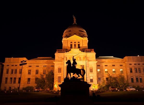 Helena - Exterior of the State Capitol building at night, Helena (6/16/2013 - Credits: Montana Office of Tourism and Business Development - Webdam)
