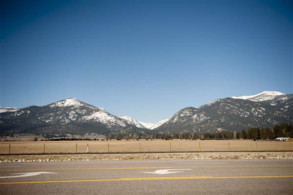 Bitterroot Mountains - View of the Bitterroot Range from US Hwy 93 (2/4/2012 - Credits: Donnie Sexton)
